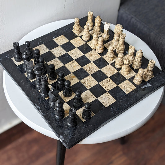 Onyx Noir Marble Chess Set