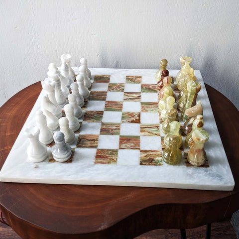 Ivory Elegance Marble Chess Set