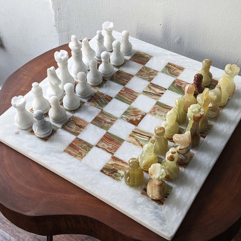 Ivory Elegance Marble Chess Set