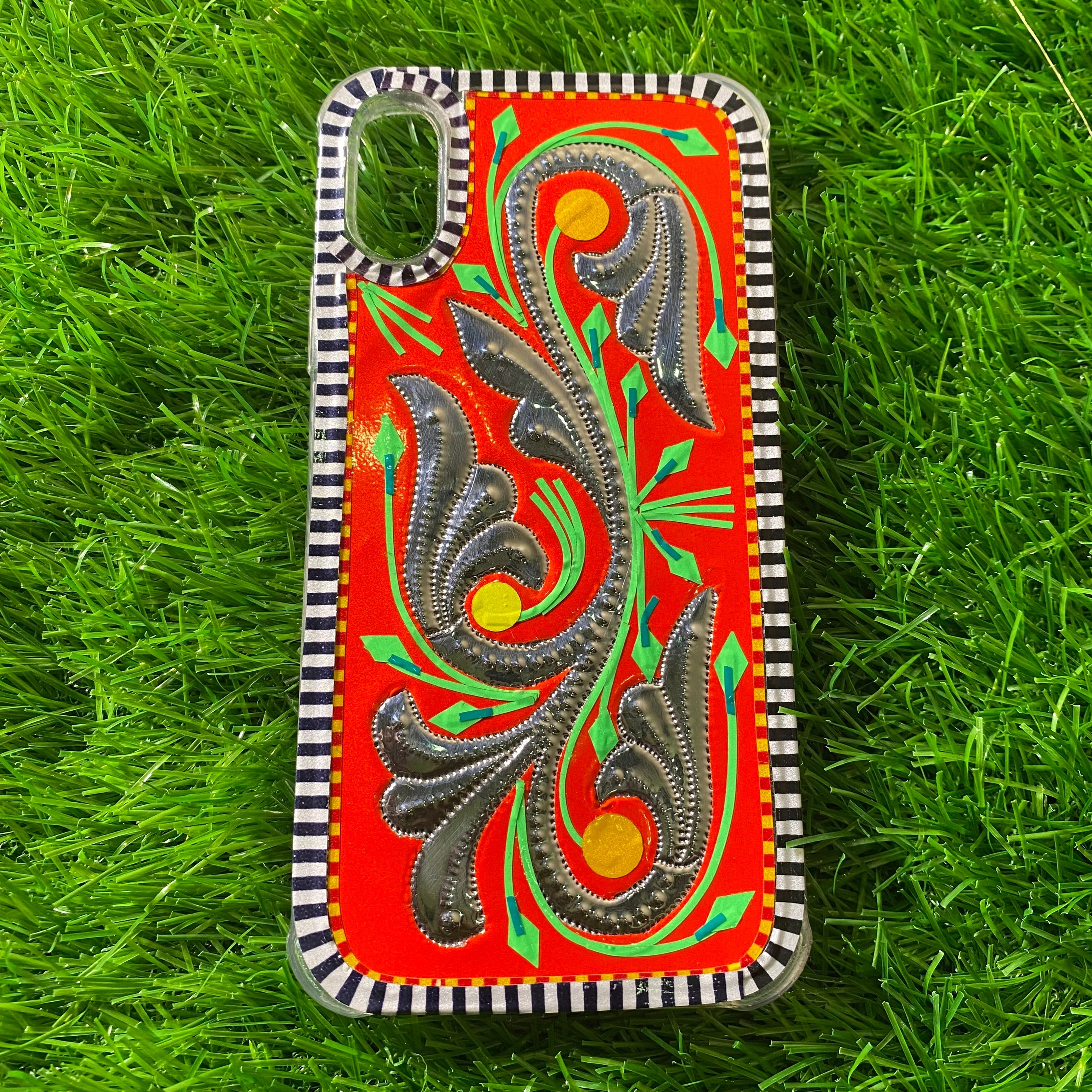 Red Truck Art Mobile Covers Handcrafted
