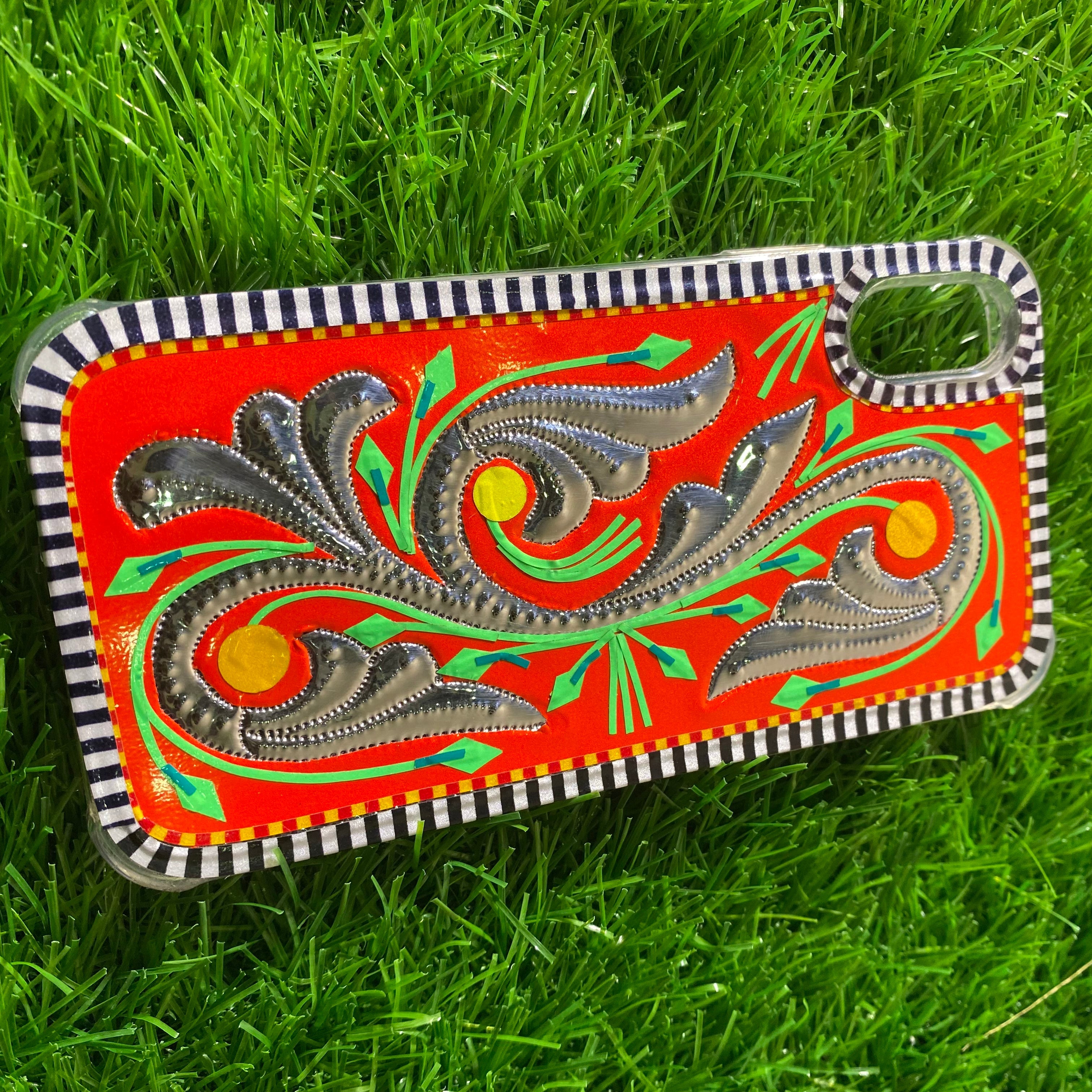 Red Truck Art Mobile Covers Handcrafted