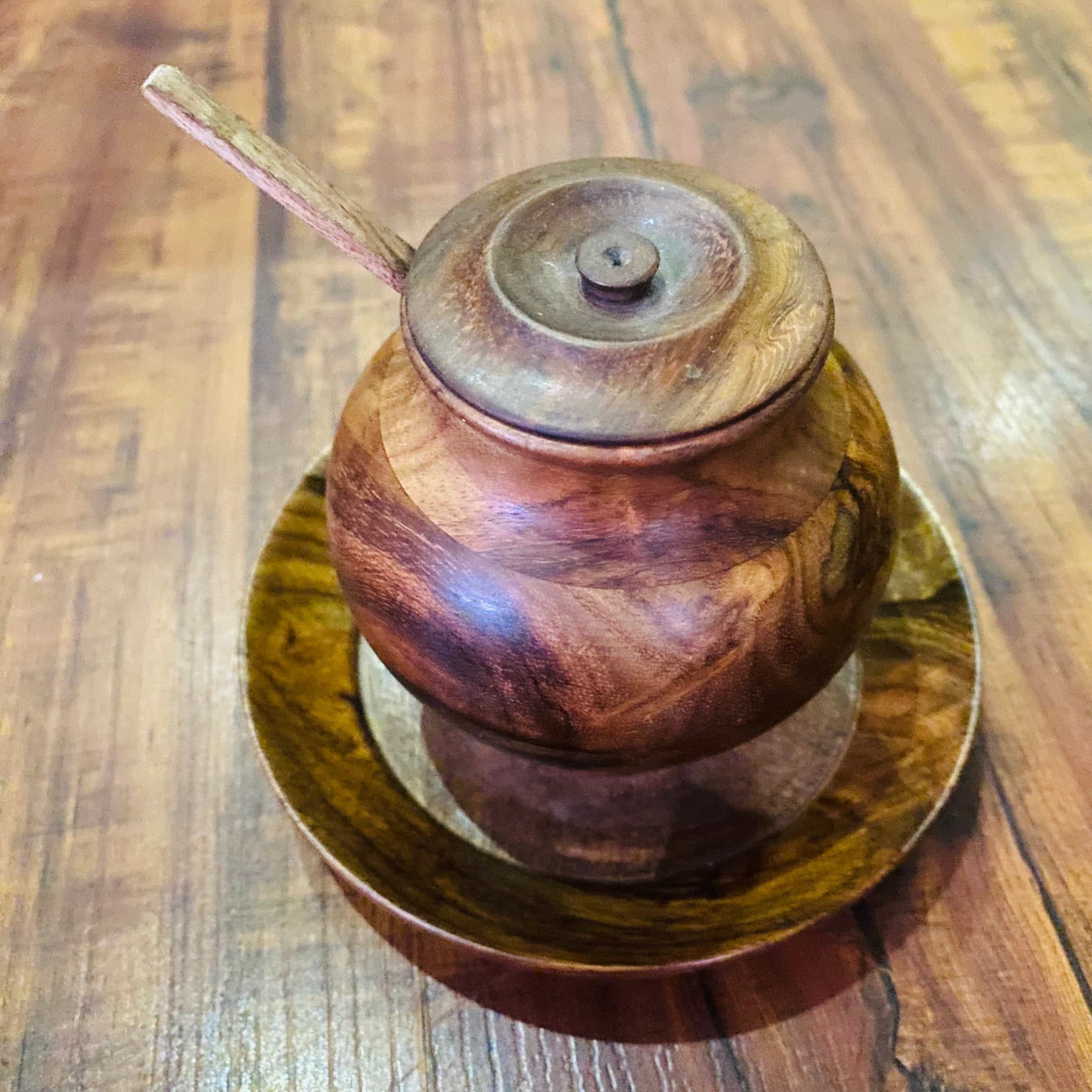 Matka Style Sugar Pot with Spoon