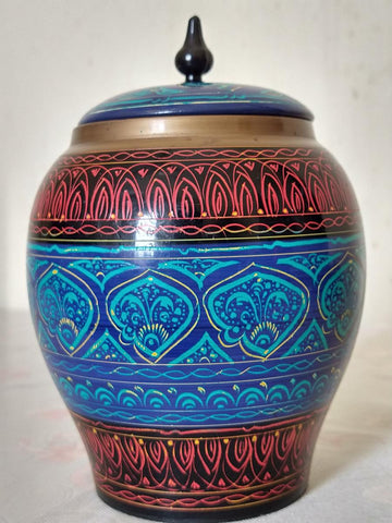 Naqshi ™ Candy Jar Blue and Red