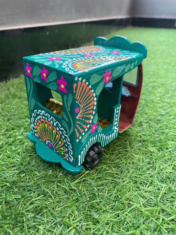 Masterpiece Handcrafted Truck Art Rickshaw Green Color