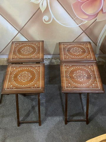 White Art Wooden Picnic Table Set Of 4