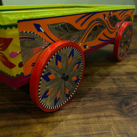 Chamakpatti Wheel Tray in Yellow