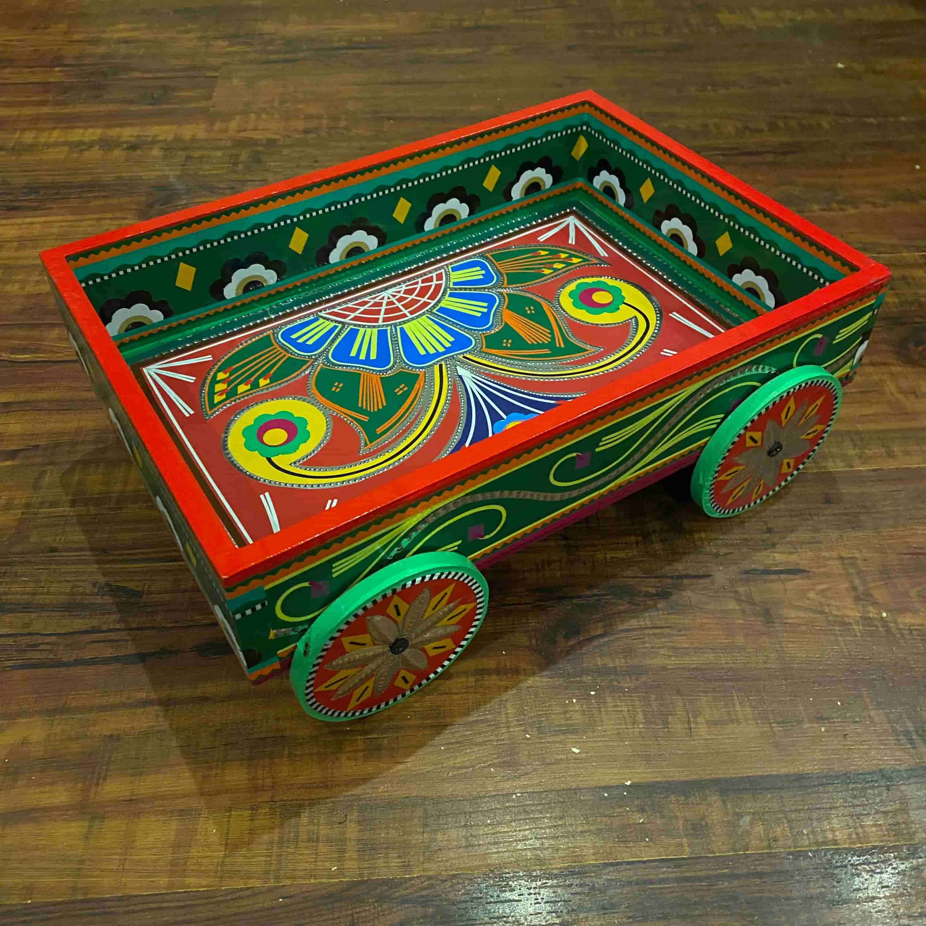 chamakpatti-wheel-tray-in-green-naqshi.pk-kitchen-decor-trays-truck-art-0