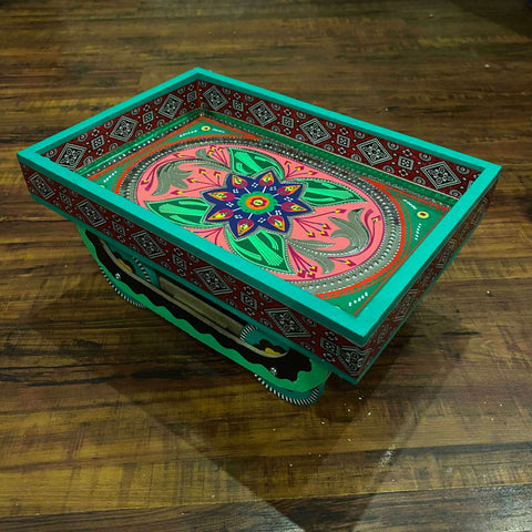 Chamakpatii Truck Art Thela Tray in Green
