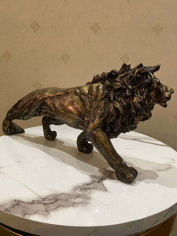 Fine Article In Golden Lion Sculpture For Home Love.