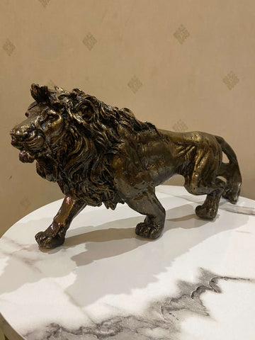 Fine Article In Golden Lion Sculpture For Home Love.