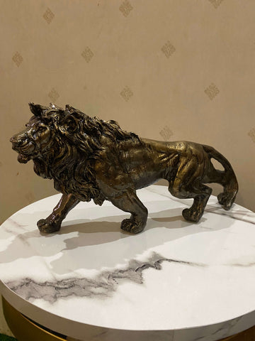 Fine Article In Golden Lion Sculpture For Home Love.