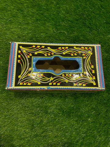 Tradition Pakistan Chamakpatti Black Tissue Box.