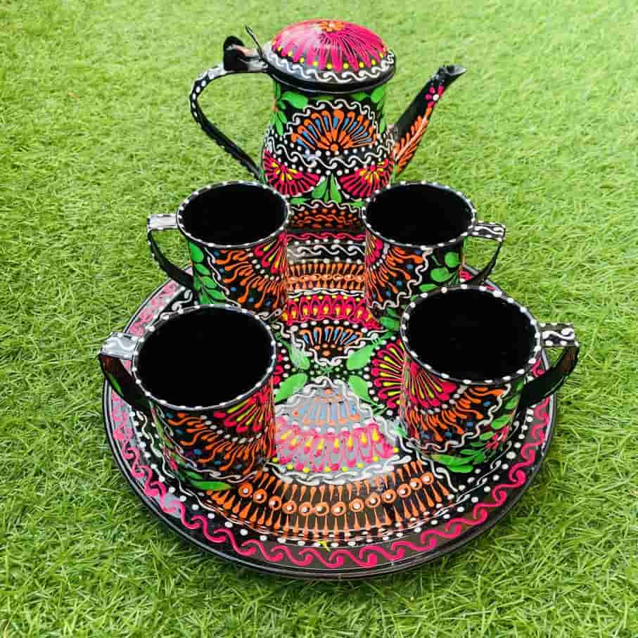 unique-tea-set-in-black-truck-art-pakistan-traditions.-naqshi.pk-chainak-kitchen-decor-tea-set-truck-art-5