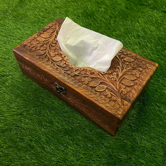 Wooden HandCrafted Tissue Box